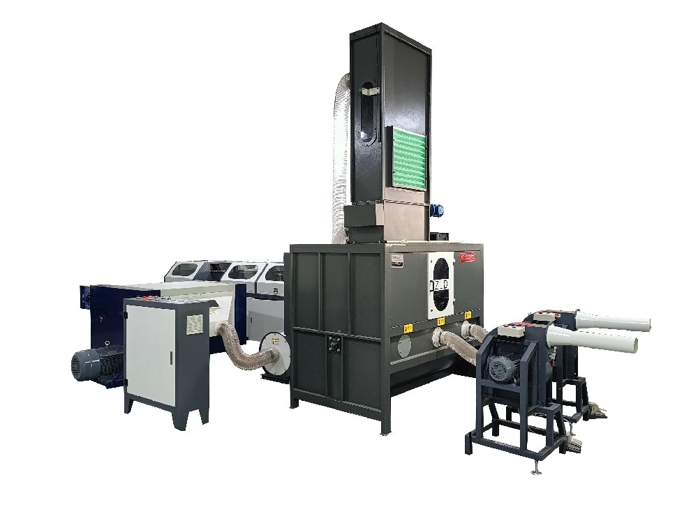 >全自動沙發(fā)軟墊混合定比定量填充生產(chǎn)線